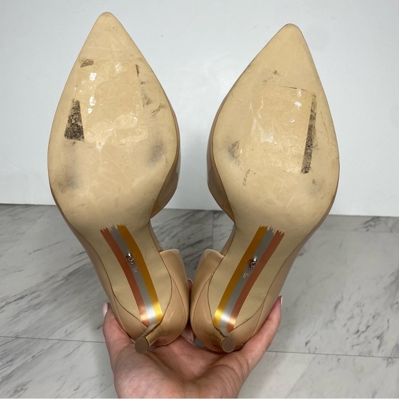 Sam Edelman Delores Tan Patent Pointy Toe Heel Pump 8M - Picture 15 of 16